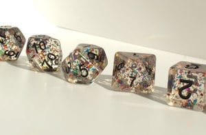 7 die Set of Bismuth Polyhedral Dice